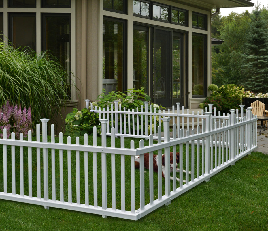 Zippity Outdoor Products 30 in. x 58 in. Madison No Dig Vinyl Picket